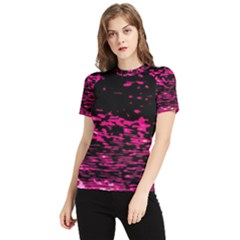 Rose Waves Flow Series 1 Women s Short Sleeve Rash Guard by DimitriosArt