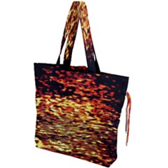 Yellow Waves Flow Series 1 Drawstring Tote Bag by DimitriosArt