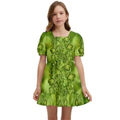 Green Fresh  Lilies Of The Valley The Return Of Happiness So Decorative Kids  Short Sleeve Dolly Dress by pepitasart