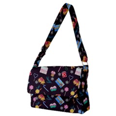 New Year Full Print Messenger Bag (m) by SychEva