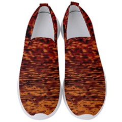 Red Waves Flow Series 2 Men s Slip On Sneakers by DimitriosArt