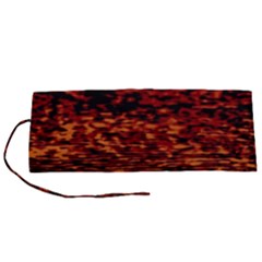 Red Waves Flow Series 2 Roll Up Canvas Pencil Holder (s) by DimitriosArt