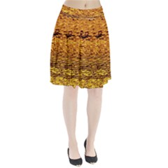Gold Waves Flow Series 1 Pleated Skirt by DimitriosArt