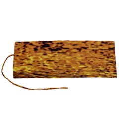 Gold Waves Flow Series 1 Roll Up Canvas Pencil Holder (s) by DimitriosArt