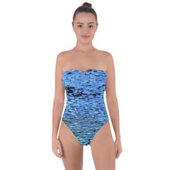 Blue Waves Flow Series 2 Tie Back One Piece Swimsuit by DimitriosArt