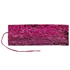 Pink  Waves Flow Series 1 Roll Up Canvas Pencil Holder (m) by DimitriosArt