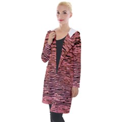 Pink  Waves Flow Series 2 Hooded Pocket Cardigan by DimitriosArt