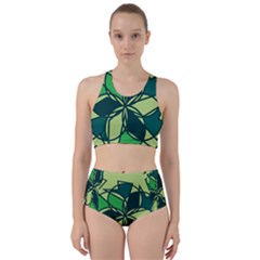 Abstract Pattern Geometric Backgrounds   Racer Back Bikini Set by Eskimos