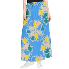 Abstract Pattern Geometric Backgrounds   Maxi Chiffon Skirt by Eskimos