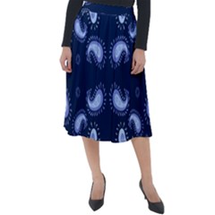 Floral Pattern Paisley Style Paisley Print   Classic Velour Midi Skirt  by Eskimos