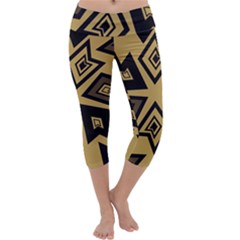 Abstract Pattern Geometric Backgrounds   Capri Yoga Leggings by Eskimos