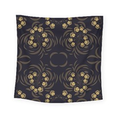 Floral Folk Damask Pattern Fantasy Flowers Floral Geometric Fantasy Square Tapestry (small) by Eskimos