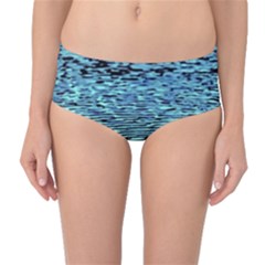 Blue Waves Flow Series 3 Mid-waist Bikini Bottoms by DimitriosArt