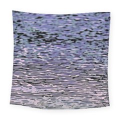 Silver Waves Flow Series 2 Square Tapestry (large) by DimitriosArt