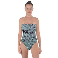 Blue Waves Flow Series 5 Tie Back One Piece Swimsuit by DimitriosArt