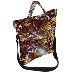 Golden Leaf s Fold Over Handle Tote Bag by DimitriosArt