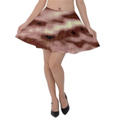 Pink  Waves Flow Series 7 Velvet Skater Skirt by DimitriosArt