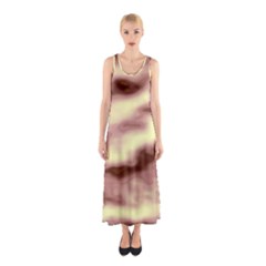 Pink  Waves Flow Series 8 Sleeveless Maxi Dress by DimitriosArt