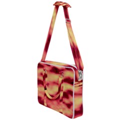 Red Waves Flow Series 3 Cross Body Office Bag by DimitriosArt