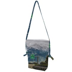Landscape Highway Scene, Patras, Greece Folding Shoulder Bag by dflcprintsclothing