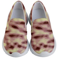 Pink  Waves Flow Series 10 Kids Lightweight Slip Ons by DimitriosArt