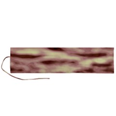Pink  Waves Flow Series 10 Roll Up Canvas Pencil Holder (l) by DimitriosArt