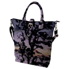 Sunset Coastal Park Landscape, Montevideo Uruguay Buckle Top Tote Bag by dflcprintsclothing