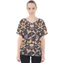 Abstract pattern geometric backgrounds   V-Neck Dolman Drape Top View1