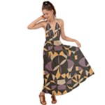 Abstract pattern geometric backgrounds   Backless Maxi Beach Dress