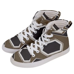 Abstract Pattern Geometric Backgrounds   Men s Hi-top Skate Sneakers by Eskimos