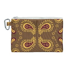 Floral Pattern Paisley Style Paisley Print  Doodle Background Canvas Cosmetic Bag (large) by Eskimos