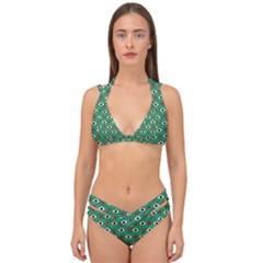 Beetle Eyes Double Strap Halter Bikini Set by SychEva