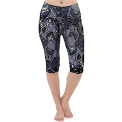 The Pollinator Lightweight Velour Cropped Yoga Leggings by MRNStudios