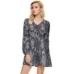 The Pollinator Tiered Long Sleeve Mini Dress by MRNStudios