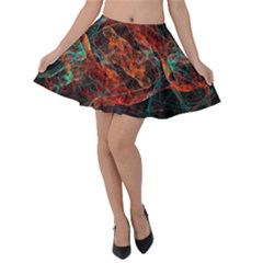 Fractal Velvet Skater Skirt