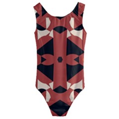 Abstract Pattern Geometric Backgrounds   Kids  Cut-out Back One Piece Swimsuit by Eskimos