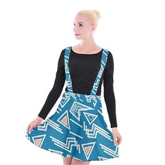 Abstract Pattern Geometric Backgrounds   Suspender Skater Skirt by Eskimos