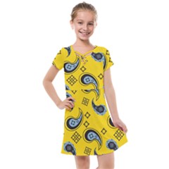 Floral Pattern Paisley Style Paisley Print  Doodle Background Kids  Cross Web Dress by Eskimos