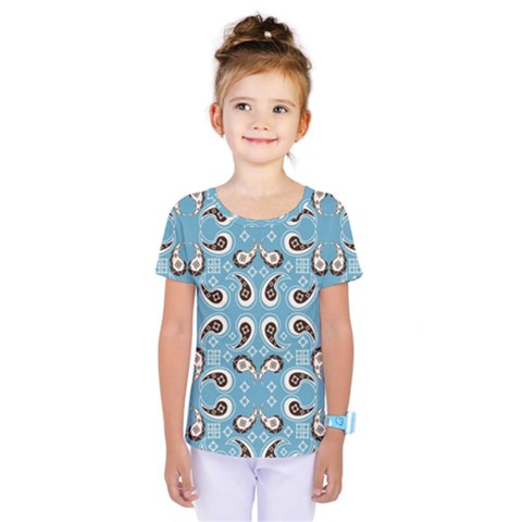 Floral Pattern Paisley Style Paisley Print  Doodle Background Kids  One Piece Tee by Eskimos