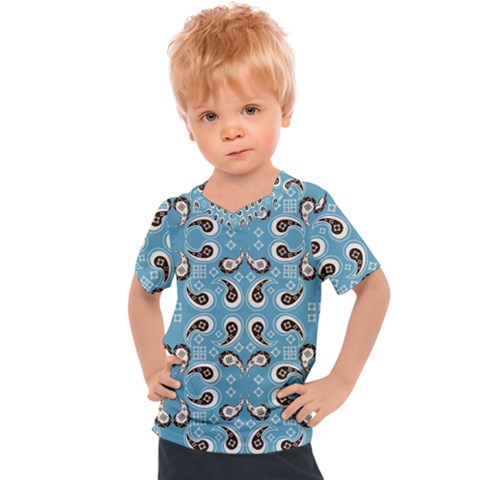 Floral Pattern Paisley Style Paisley Print  Doodle Background Kids  Sports Tee by Eskimos