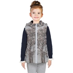 Big Tree Photo Illustration Kids  Hooded Puffer Vest by dflcprintsclothing