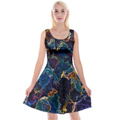 Oil Slick Reversible Velvet Sleeveless Dress by MRNStudios