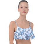 Camouflageblancbleu Frill Bikini Top
