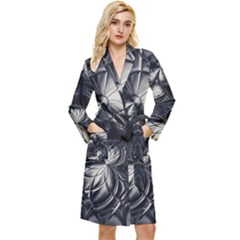 Charcoal Faker Long Sleeve Velour Robe by MRNStudios