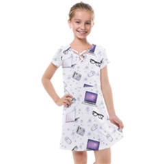 Computer Work Kids  Cross Web Dress by SychEva