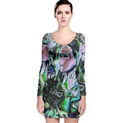 Glam Rocker Long Sleeve Velvet Bodycon Dress by MRNStudios