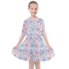 Notepads Pens And Pencils Kids  All Frills Chiffon Dress by SychEva