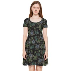 Moody Flora Inside Out Cap Sleeve Dress