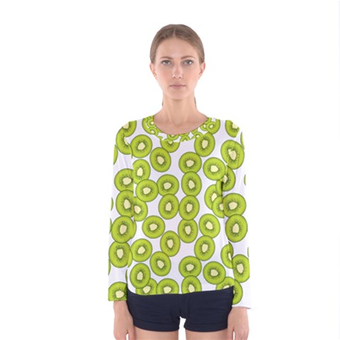 Kiwi Pattern Women s Long Sleeve Tee by Valentinaart