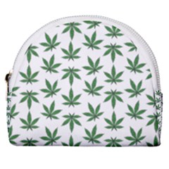 Weed Pattern Horseshoe Style Canvas Pouch by Valentinaart